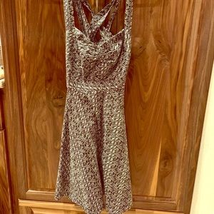 Strappy black and white sundress